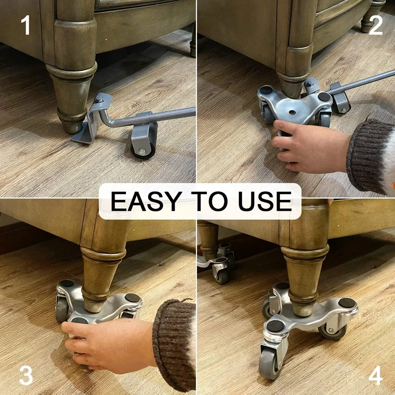 Двигатель мебели Долли с подъемным механизмом 6-дюймовый Сталь Tri-кукла нагрузкой