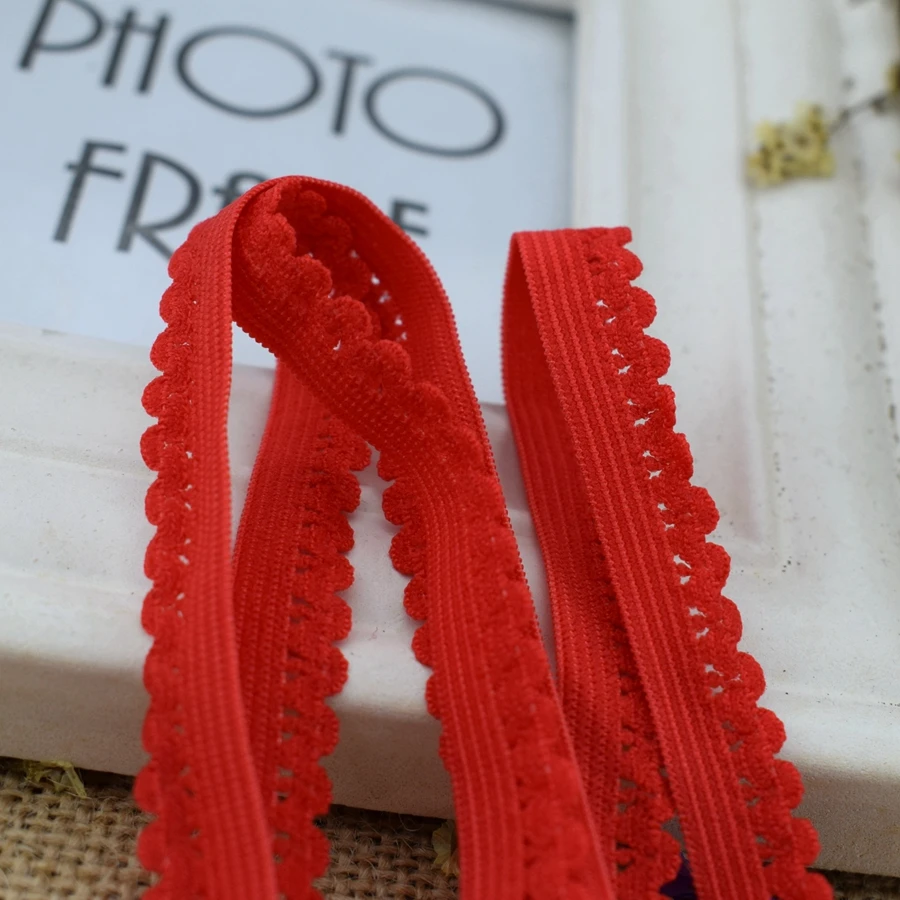 Горячая Распродажа Красные эластичные ленты 8 ярдов Эластичная кружевная