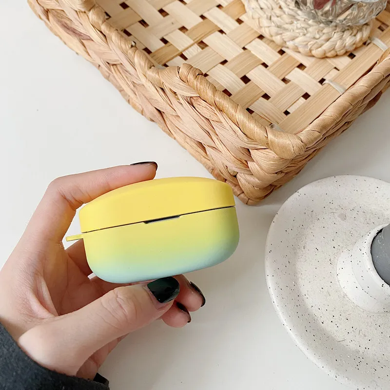 Чехлы Matte Gradient Contrast Color для наушников Sony WF-1000XM4 Cute Solid Hard PC с защитой для ушных вкладышей и аксессуарами.