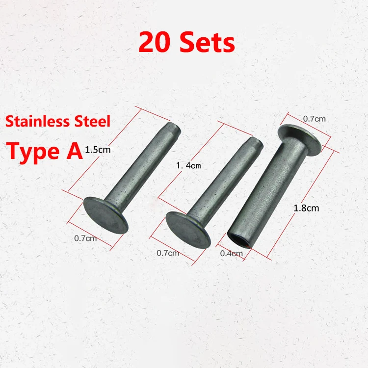 

20 комплектов латунный нож из нержавеющей стали ручка замок фотоболты крепежный стержень приспособление для кухонных ножей кухонная утварь инструменты