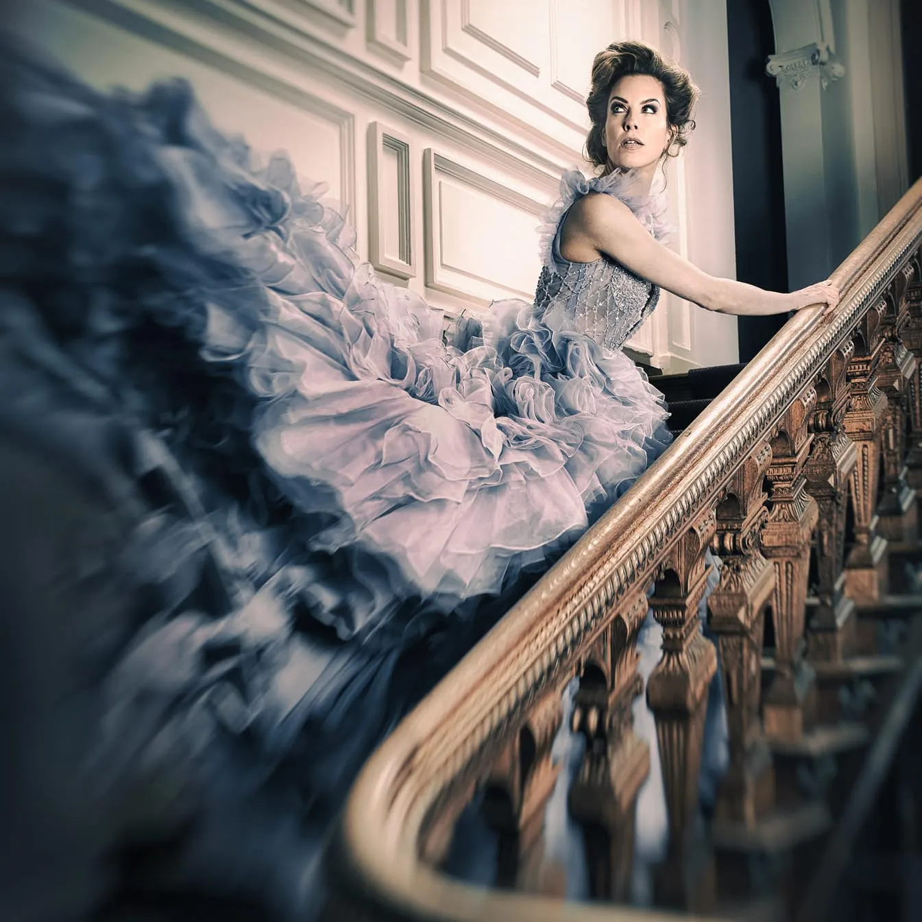 

Светильник-Сиреневое платье, сексуальное платье с глубоким V-образным вырезом и бусинами, Многоярусное бальное платье с оборками, платье, Тю...