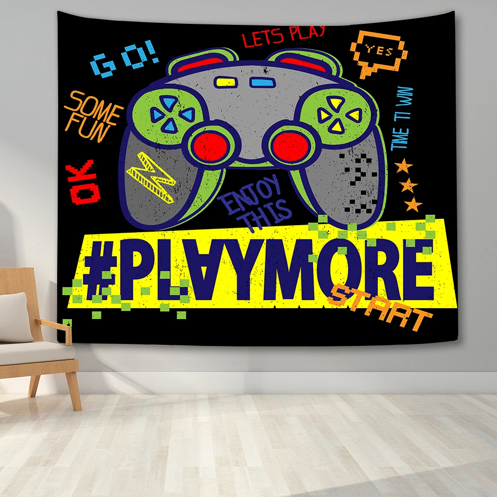 Игровой контроллер гобелен украшения дома видео игры настенное одеяло спальня