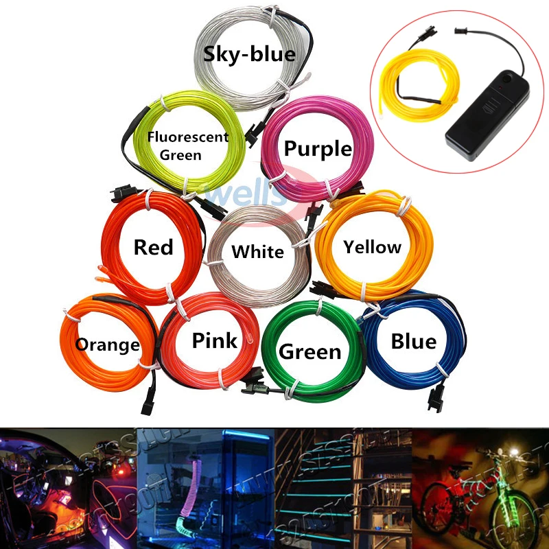 Светодиодный неоновый светильник гибкая светящаяся Электролюминесцентная