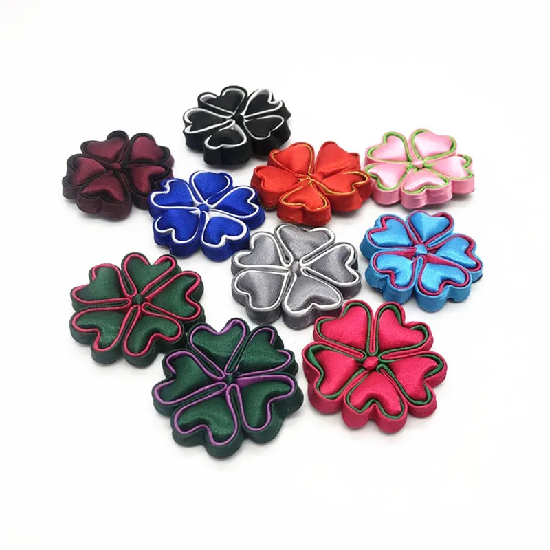 1 шт. ручная работа тканевые пуговицы цветок пять сердец Декоративный узел