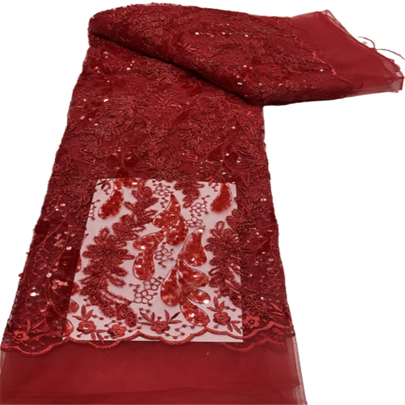 

Винные блестки, французский тюль, Африканское кружево, ткань 2021, высококачественное Сетчатое кружево для нигерийской одежды, одежда для бол...