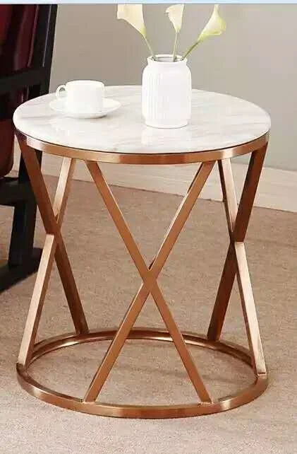 Угловой Столик для дивана из нержавеющей стали круглый журнальный столик