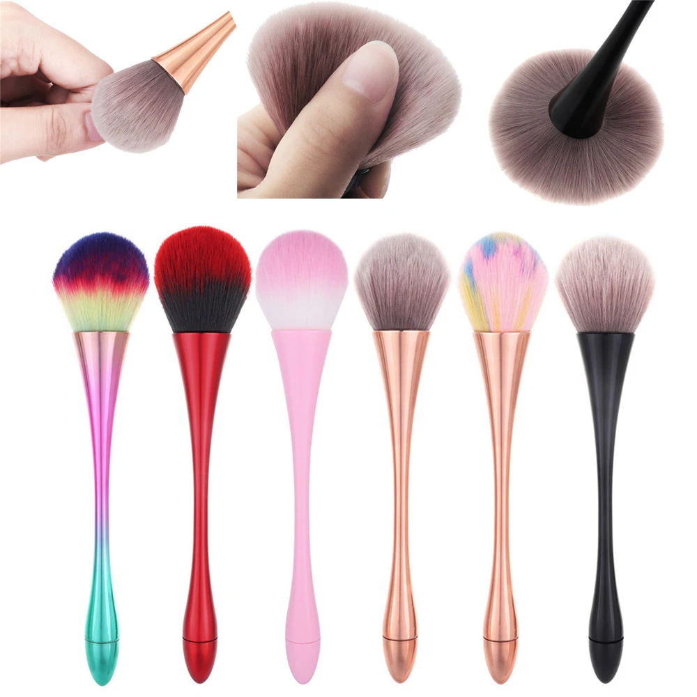 

1pcs Multicolor Foundation Powder Makeup Brushes Nail Brush Water Drop Small Waist Design Goblet Loose Powder Brush Beauty Tools