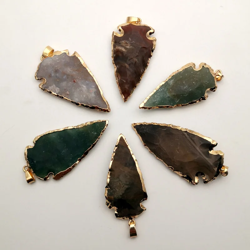 Ожерелье из полудрагоценных камней с гальваническим покрытием золота индийских