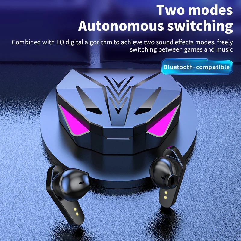 

Игровая гарнитура TWS для мобильных игр, игровая стереогарнитура с низкой задержкой 65 мс, с функцией Bluetooth, для куриных еды, звонки Hi-Fi