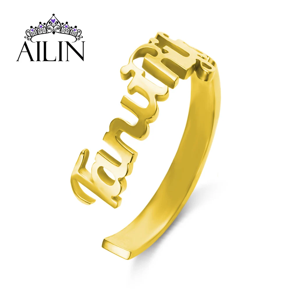 AILIN модное кольцо из нержавеющей стали для женщин и девушек 18K позолоченное