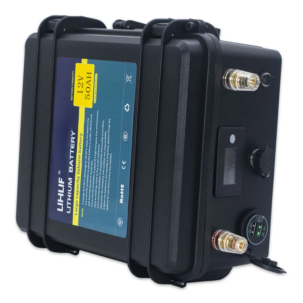

12v 50ah lithium battery pack 12v lithiumion batteries 50ah 12v battery with usb for fishing light,fish finder, LED light