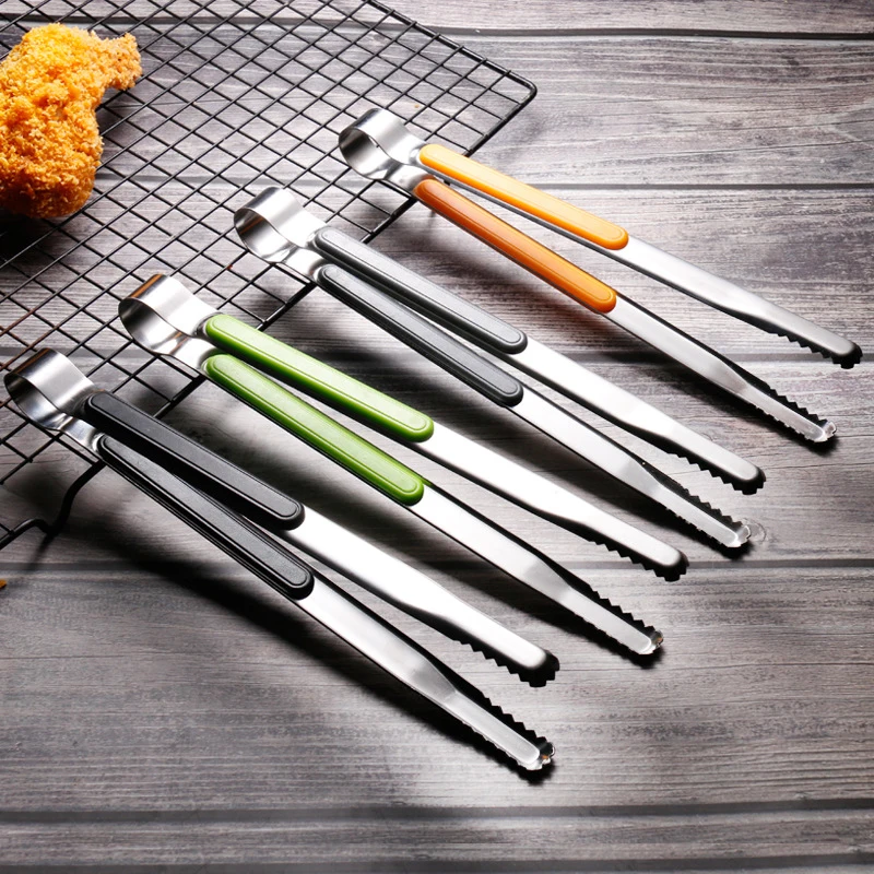 

2021 New Stainless Steel Barbecue Tongs Multi-functional Food Tongs for Bread BBQ Kitchen Tools Accessories Utensils