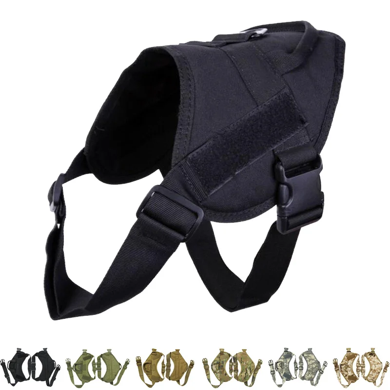 

1000D Nylon Molle Hunting Dog Clothes Military Police Dog Vest Outdoor Combat Training Dog Vest Tactical Service Dog Harness