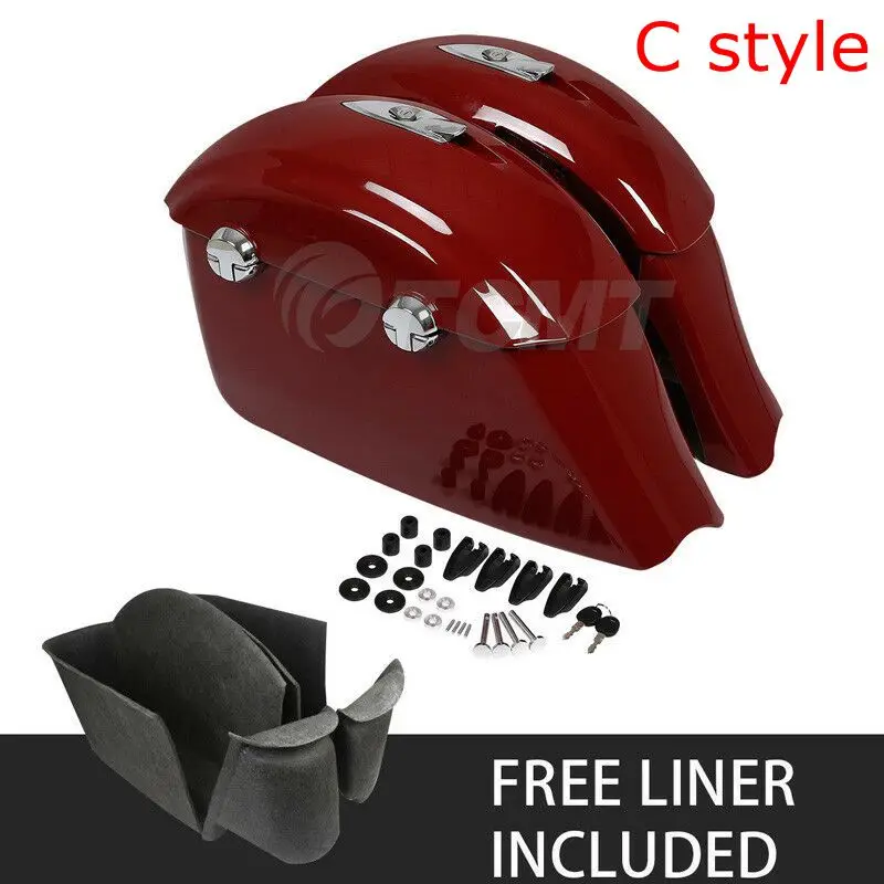 

Motorcycle Hard Saddlebags Electronic Latch &Carpet Liner For Indian Chieftain Dark Horse Roadmaster Springfield 2014-2018