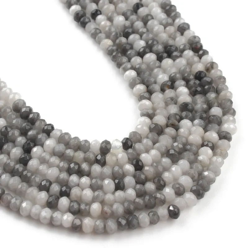 2*4 мм граненые ястребы бусы из камня агата ронли разделительные бусины для DIY