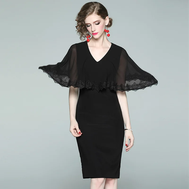 2019 осеннее новое модное платье для женщин с v образным вырезом тонкое шелковое