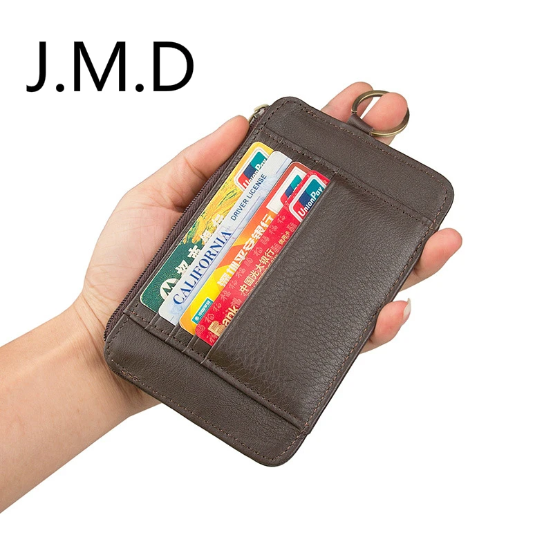 

J.M.D 100% Tanned Genuine Cow Leather Mens Card Case Slim Wallet Super Thin Front Pocket Purse ID Card Holder