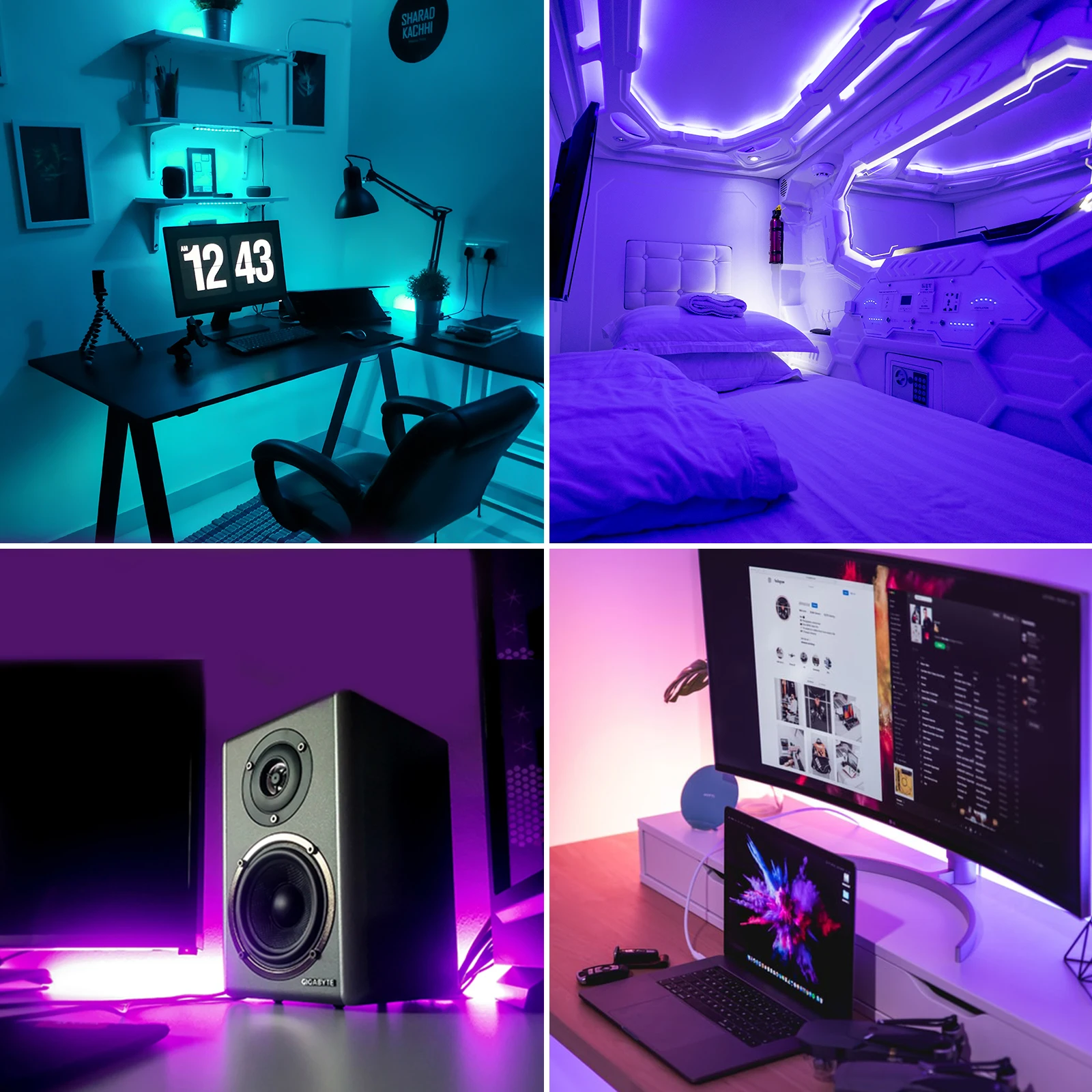 Светодиодная лента Gledopto с поддержкой Wi-Fi 12 В 24 RGB + CCT RGBCW | Лампы и освещение