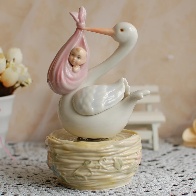 Изысканная музыкальная шкатулка высокого качества из американской керамики