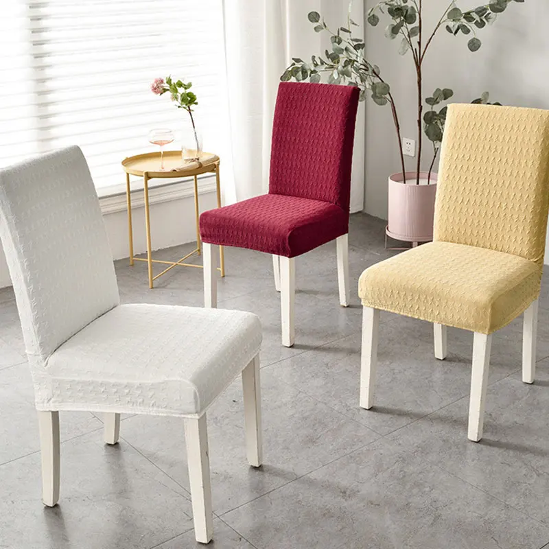 

Soild Colors Fabric Chair Cover Universal Size Big Elastic Seat Chair Covers Stretch Cheaper For Home Hotel Banquet