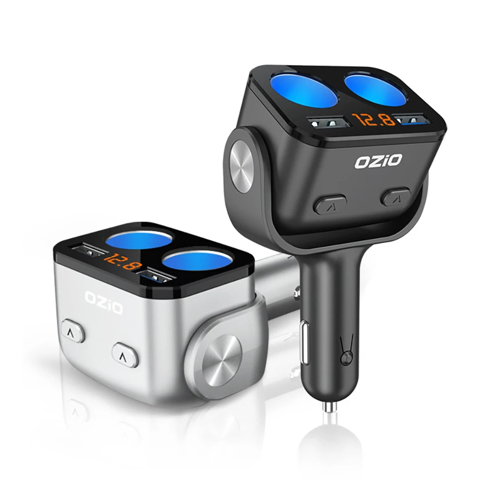 Автомобильный Разветвитель напряжения с светодиодный USB портами 12 В 90 Вт 2 4