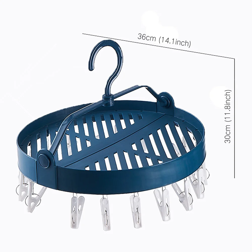 

20 Clips Plastic Clothes Hanger Fold Plastic Drying Rack Hanger Towels Socks Underwear Drying Rack home Multipurpose drying rack