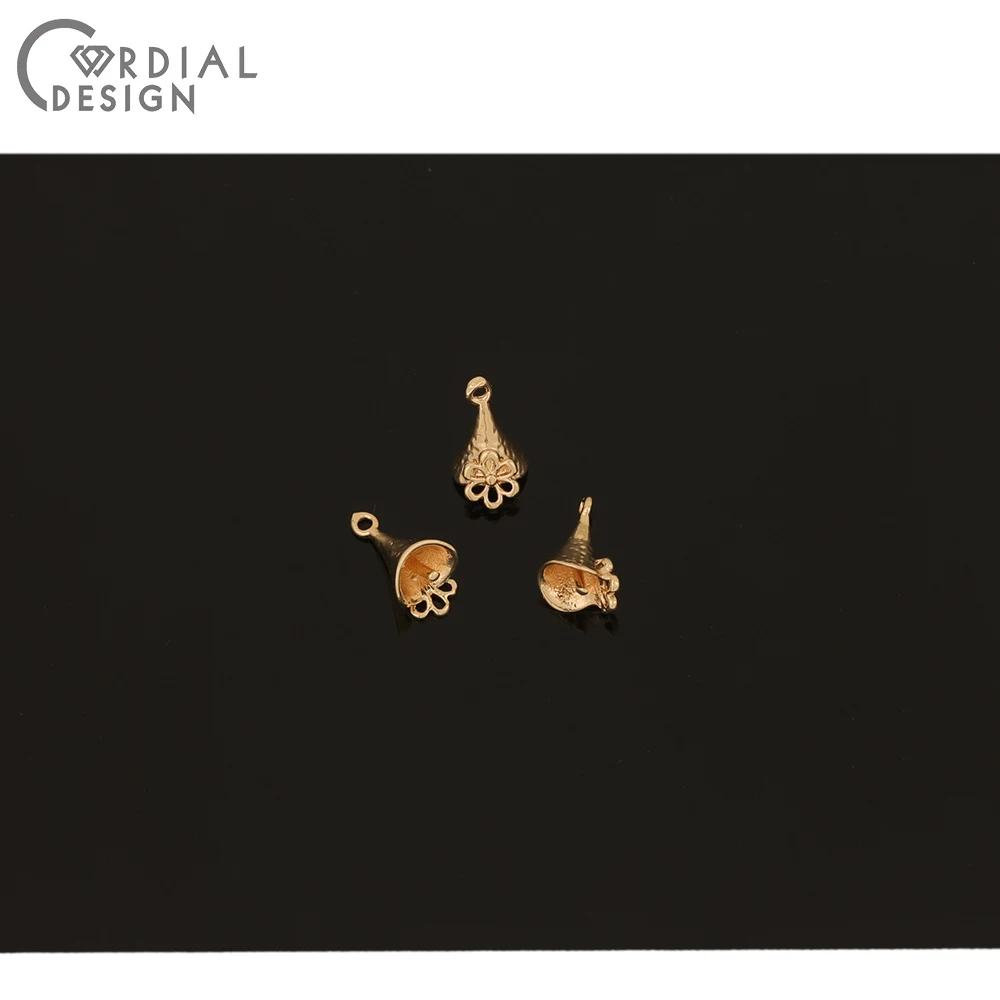 

Cordial Design 100Pcs 6*10MM Jewelry Accessories/Charms/Flower Shape/Copper/Earring Findings & Components/DIY Pendant/Hand Made