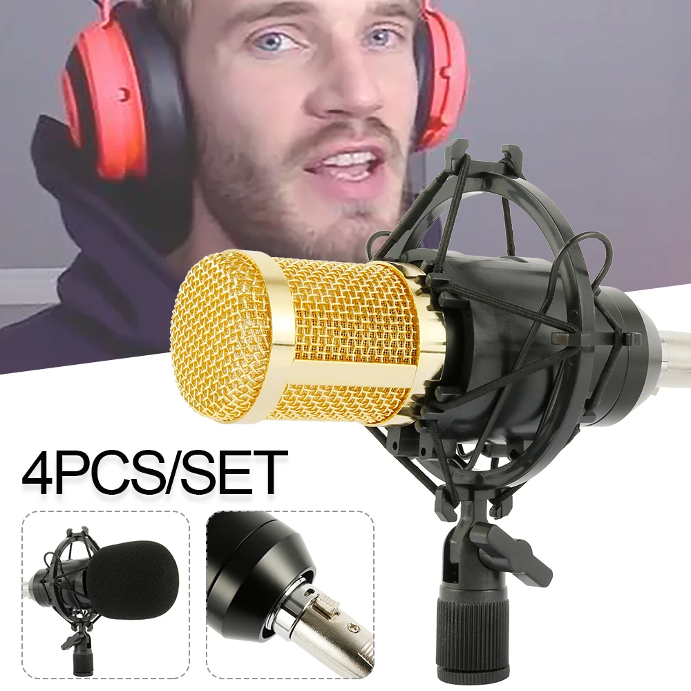 USB потоковый конденсаторный микрофон стерео звук Запись ПК для телефона радио