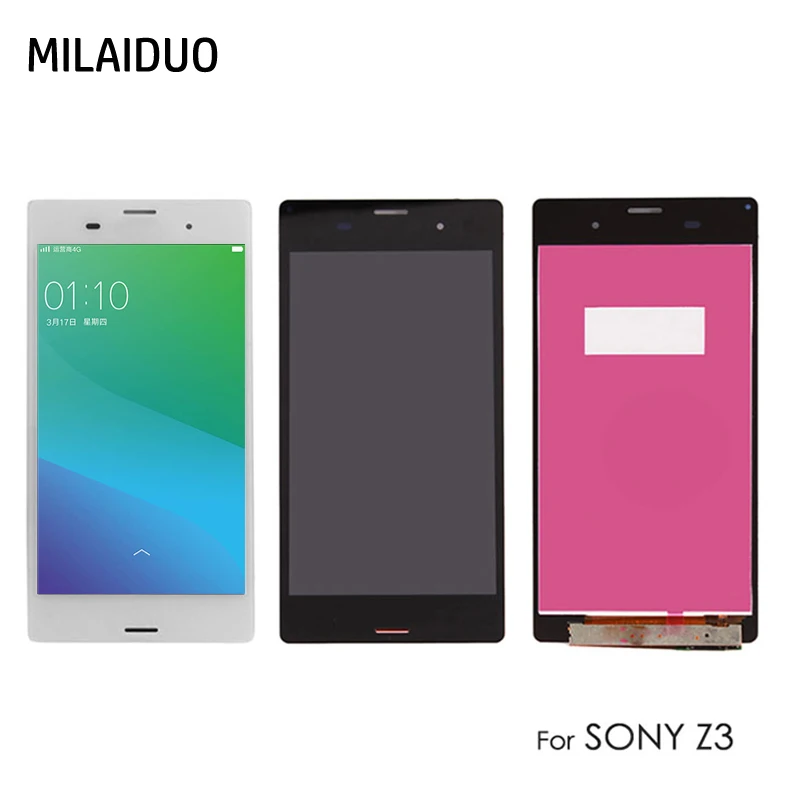 

ЖК-дисплей для Sony Xperia Z3 L55t D6603, сенсорный экран без рамки, дигитайзер в сборе, замена, оригинал, 5,2 дюйма, черный, белый