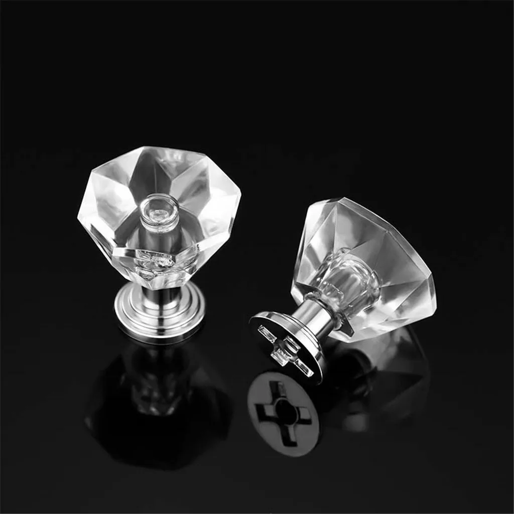 10 шт. акриловая дверная ручка Кристальное стекло бриллианты керамический шкаф