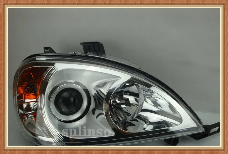 Sulinso for1998-2005 Benz W163 ML270 ML300 ML320 ML350 ML500 Accessories Chrome Housing Headlights Headlamps Left+Right | Автомобили и
