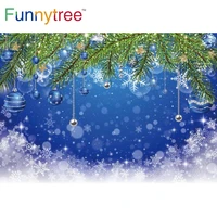 funnytree winter bells christmas party background branches snowflake dots banner wonderland fairy stars glitter photo backdrop