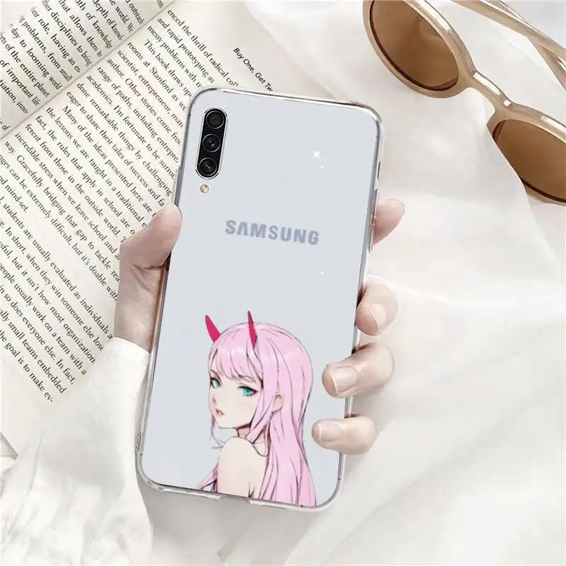 

Zero Two sexy girl Phone Case Transparent For Samsung Galaxy A71 A21s S8 S9 S10 plus note 20 ultra