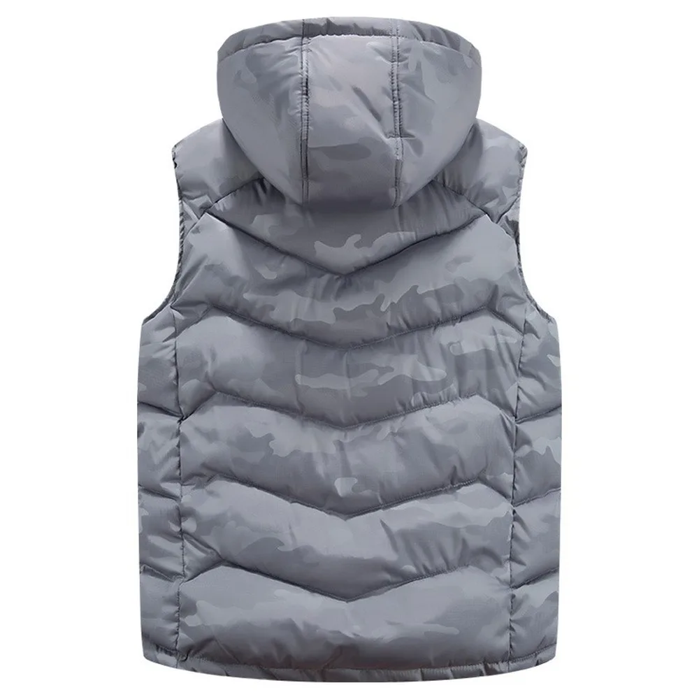 Камуфляжный хлопковый жилет 5XL-9XL для мужчин Новая повседневная теплая плотная
