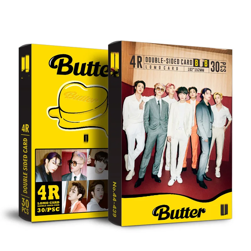 

30pcs 4R Lomo Card Double-sided Lomo Card Kpop Bnagtan Boys New Album Butter Peripheral Blessing Greeting Card 6 Inch Photo