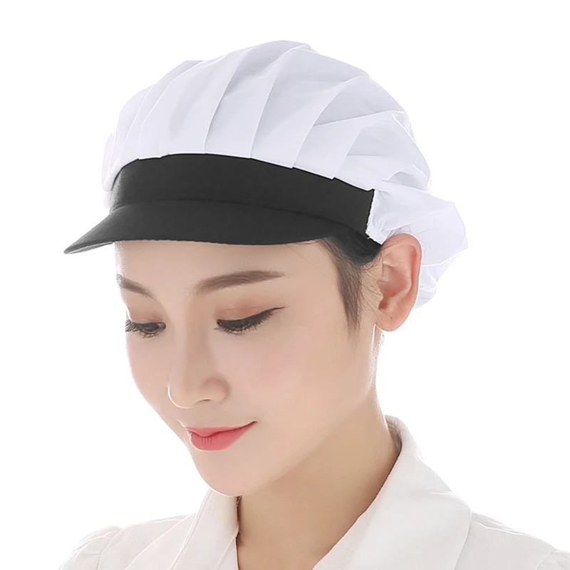 

Unisex Work Sanitary Dust Cap Elastic Mesh Caps Washable Workshop Hat Breathable Chef Waiter Uniform Laboratory Work Hats