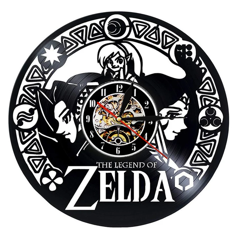 9 Виниловые настенные часы Zelda современный дизайн тема игры 3D часы винтажные виниловые настенные часы домашний декор подарки для детей - Цвет: 9