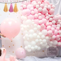 pink white round latex balloons anniversary childrens birthday party decoration wedding site layout baby shower kids toy baloon