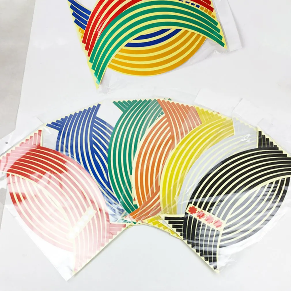 

Fluorescent Motorcycle Rim Tape Stickers Wheel Stripes Decals for Motorcycle Wheels Accessory Sticker Kits