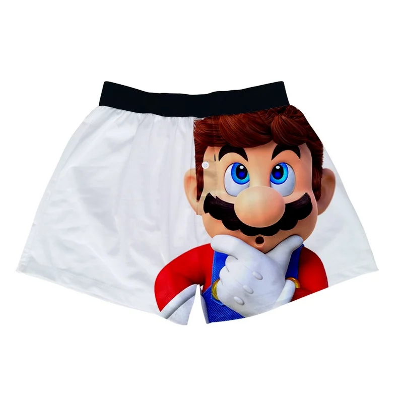 Мужские трусы-боксеры Super Mario с аниме принтом свободное дышащее нижнее белье для