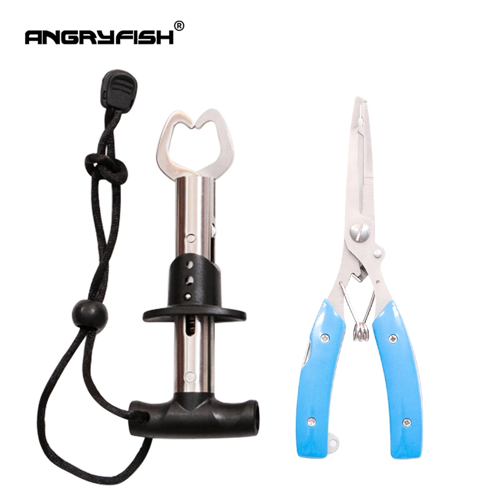 Фото ANGRYFISH рыболовные снасти, рыболовные ножницы, рыболовные снасти, наживка, приманка для рыбалки, плоскогубцы, синий/желтый цвет, L3 №5