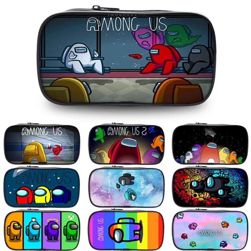 

AMONG US 3D Printing Pencil Case Casual Anime Cartoon Pen Bag Box Student Boys Girls Stationery Bag with Zipper School Supplies