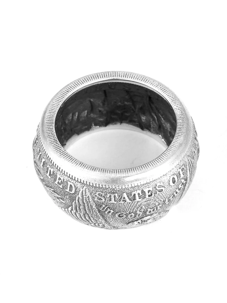 RuibeilaS925 bague de pièce monnaie ancienne en argent la mode pour 2021 New tendance | Украшения и аксессуары