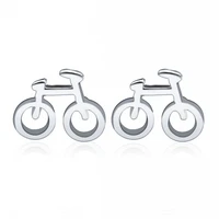 creative mini bike earrings personality wild cycling earrings female