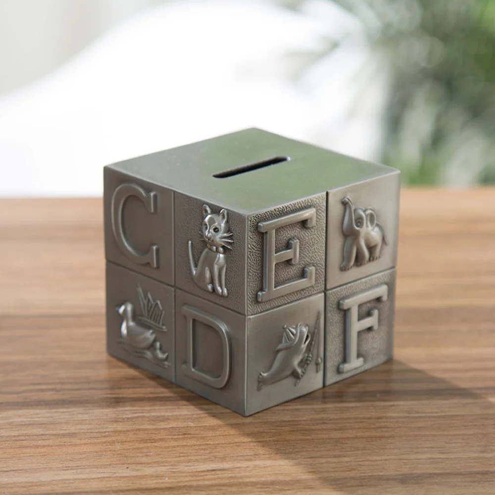 

Piggy Bank Creative Metal Coin Bank Money Holder Saving Pot Desktop Ornament