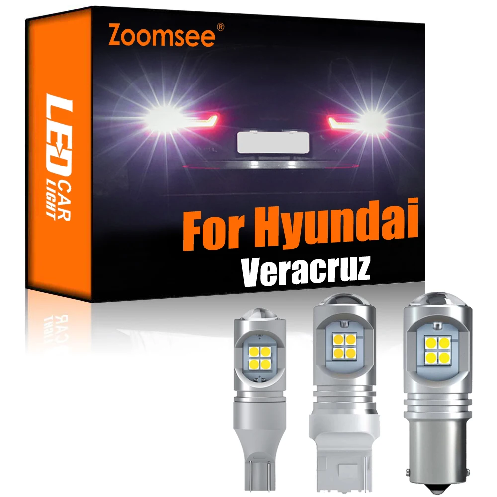 

Zoomsee; Комплект из 2 предметов, белая обратный светодиодный для Hyundai ix55 Веракрус 2006-2015 Canbus внешний резервный светильник задние лампы транспорт...