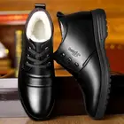 Мужские брендовые зимние ботинки, водонепроницаемые кожаные кроссовки, очень теплые мужские ботинки, уличные мужские ботильоны, мужская обувь, размер 39-44