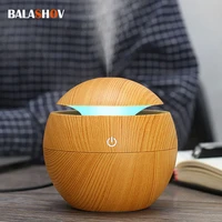 130ml air humidifier ultrasonic usb aroma diffuser wood grain led night light electric essential oil diffuser aromatherapy home