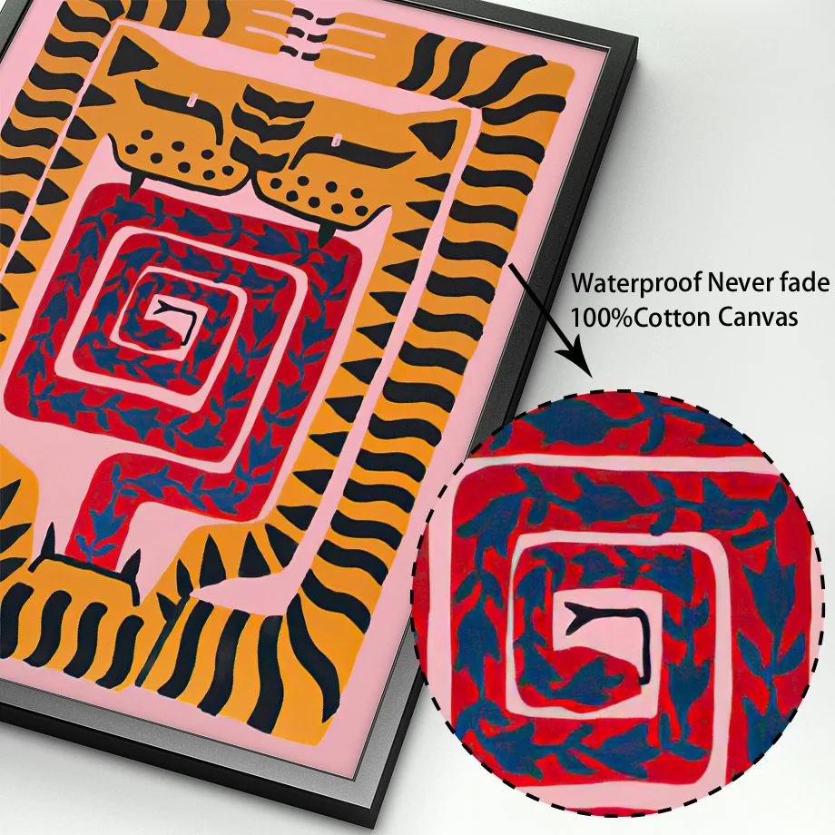 Ancient Egypt Colorful Abstract Nordic Poster Tiger Leopard Figure Wall Art Print Canvas Painting Decor Pictures For Living Room | Дом и сад