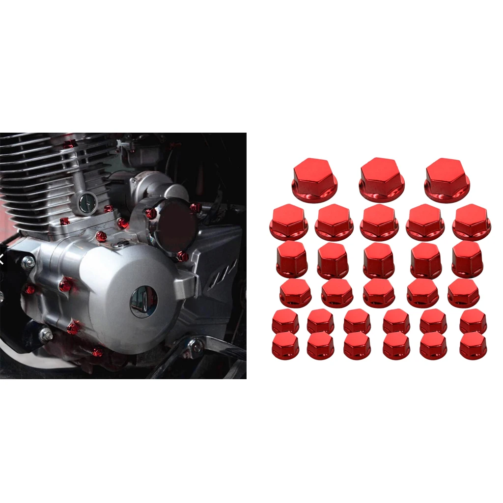 Крышка винта гайки мотоцикла 30Pc для Yamaha Kawasaki Red | Автомобили и мотоциклы